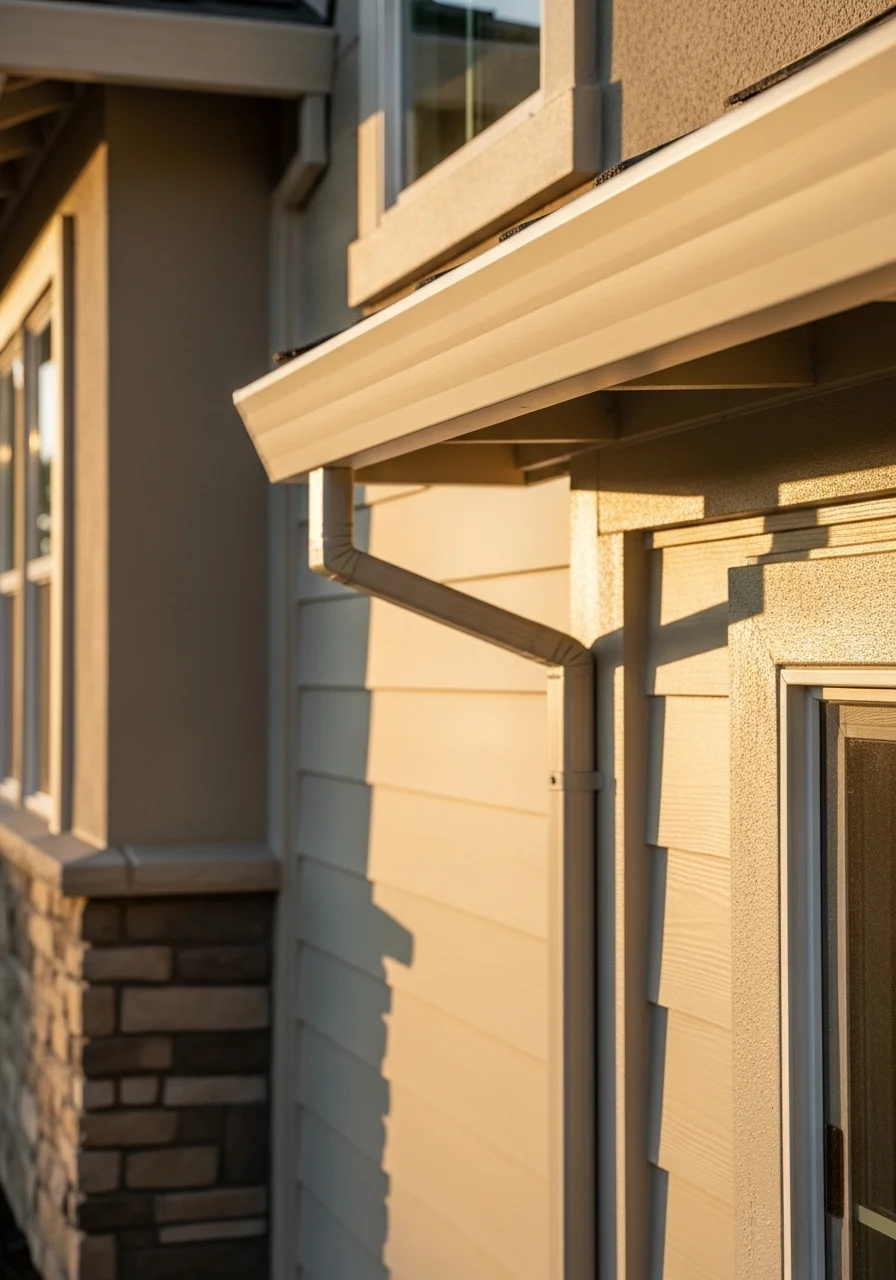 Close-up of quality craftsmanship on a home exterior in El Dorado Hills showing attention to detail and professional finish.