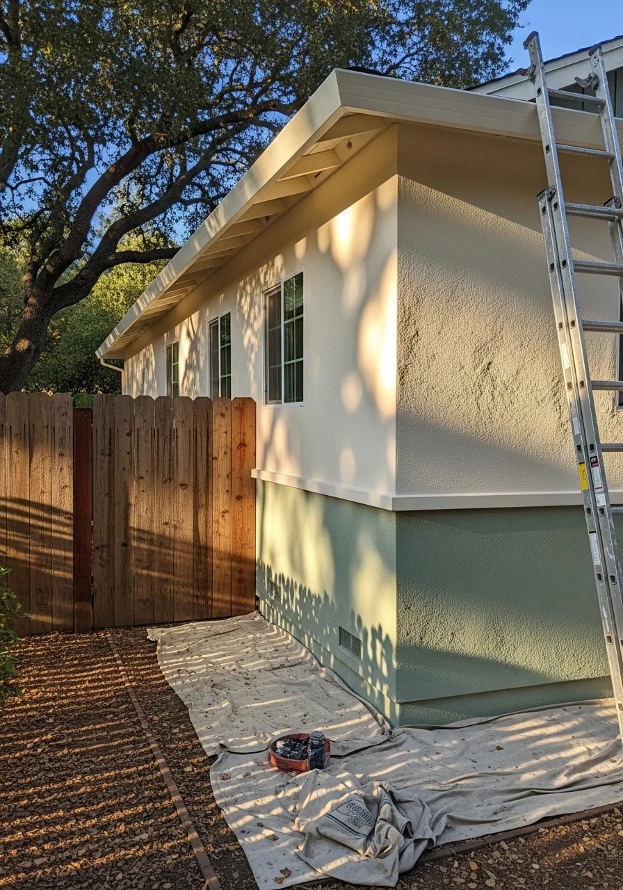 Skilled tradesperson performing professional work on home exterior, demonstrating quality craftsmanship and expertise.